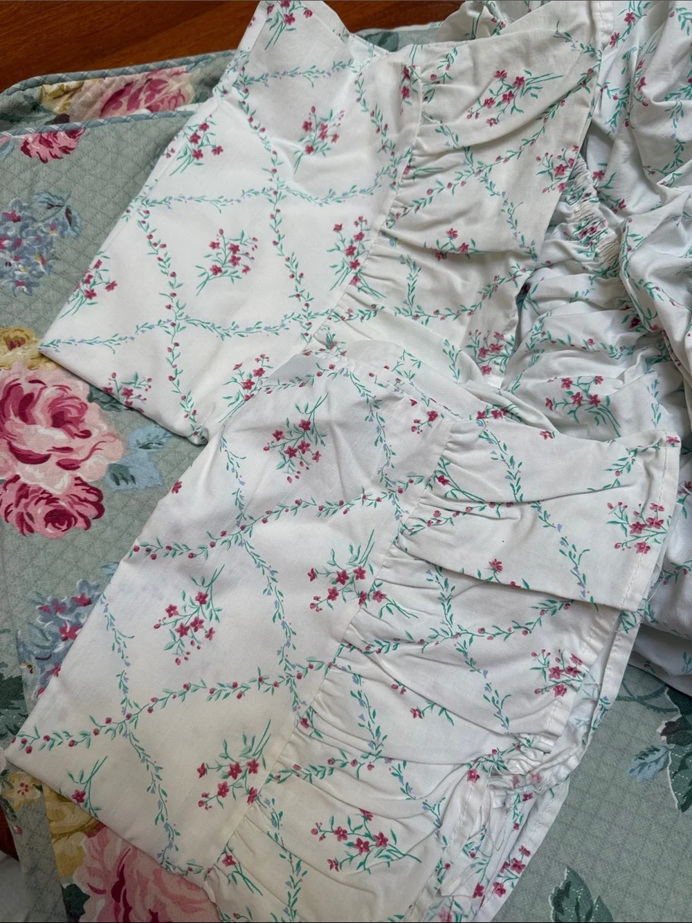 TWIN Ralph Lauren Rose Print Duvet Cover plus coordinating sheets/pillowcases